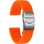 Curea ceas din silicon 20 mm pentru Galaxy Watch 5 Pro 45mm Galaxy Watch 5 Galaxy Watch 4 Galaxy Watch 3 41mm Huawei Watch GT portocaliu
