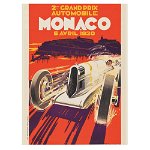 Tablou afis Monaco Grand Prix auto vintage - Material produs:: Poster pe hartie FARA RAMA, Dimensiunea:: 80x120 cm, 