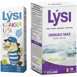 Pachet Ulei din Ficat de Cod pentru Copii 240ml + Immune Max 80cps, LYSI