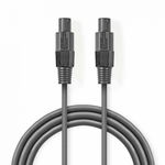 Speaker Cable 2.5 mm ²   Speaker 2-Pin Female - Speaker 2-Pin Female   20 m   Grey