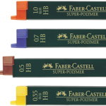 Mina creion mecanic 1.4mm, 6buc/etui, Super-Polymer, Faber-Castell, Faber-Castell