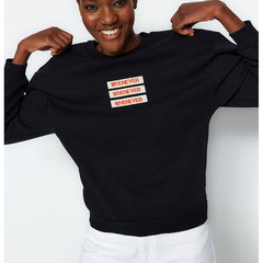 Bluza sport cu text brodat, Trendyol