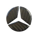 Ornament autoadeziv compatibil cu volan Mercedes, model carbon, negru