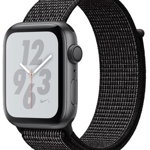 Smartwatch Apple Watch 4 Nike Plus, 44mm, LTPO OLED Retina Display, GPS, Bluetooth, Wi-Fi, Bratara Sport Loop Neagra, Carcasa aluminiu, Rezistent la apa si praf (Space Gray)