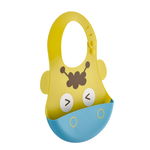 Baveta din silicon soft baby bib (culoare: galben), BabyJem