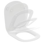 Capac WC Ideal Standard Tesi Silk subtire, cu inchidere lenta, alb mat - T3527V1, Ideal Standard