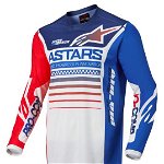 Tricou ALPINESTARS MX RACER COMPASS culoare albastru fluorescent rosu alb marime XXL