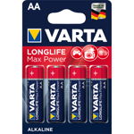 Baterii Varta Longlife Max Power LR6 AA alcaline 1.5 V 4 bucati/set, Varta