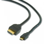 Cablu video gembird cc-hdmid-15, adaptor hdmi (t) la micro-hdmi (t), 4.5m, conectori auriti, negru