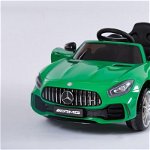 Masinuta electrica pentru copii Mercedes Benz GTR AMG Coupe verde 6V cu control parental telecomanda