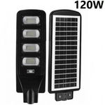 Lampa stradala cu panou solar 120W, senzor lumina, telecomanda si suport - cod 5034