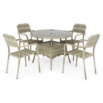 Set mobilier pentru gradina/terasa, Alana, 5 piese, gri, Maison