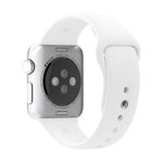 Curea compatibila cu Apple Watch 1/2/3/4, Bratara Sport, Silicon, 38mm, Alb, REDMobile
