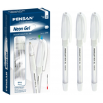 Pix cu gel 1mm, neon, My-King Pensan, alb, Pensan