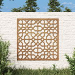 vidaXL Decor perete de grădină 55x55 cm, design maur, oțel Corten, vidaXL