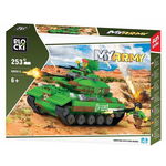 Set cuburi constructie MyArmy Tanc, 253 piese, Blocki