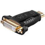 Adaptor DVI-D mama la HDMI tata, gold, Goobay