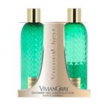 Set Lotiune de corp Unisex  Gemstone Green Bergamota - 300 ml + Gel de dus - 300 ml, Vivian Gray