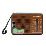 Radio portabil 4 benzi FM/MW/SW1/SW2, 1W 4 Ohmi, antena, Leotec, Leotec
