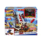 Lansator cu masinuta Hot Wheels Monster Trucks Arena Smashers diverse modele, Mattel