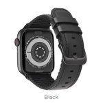 Curea Apple Watch Hoco WB18 Fenix Piele 42/44mm Negru 6931474724182