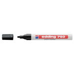 Marker permanent Edding 750, corp metalic, varf rotund, 2-4 mm, cu vopsea neagra, Edding