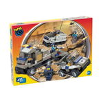 Set de construit-baza militara cu 3 autovehicule militare-451 piese