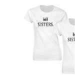Pachet 2 tricouri Albe de dama BFF Sisters COD P649, Zoom Fashion