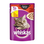 WHISKAS Creamy Soup, Vită, plic hrană umedă pisici, (în supă), 85g, Whiskas