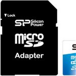 Card de memorie Silicon Power microSDHC, 16 GB, Elite/UHS, UHS-1 + Adaptor (Multicolor), Silicon Power