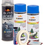 Kit complet reparatie si vopsire jante culoare Albastru Fluorescent, V2, AVX