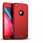 Husa Apple iPhone 8 IPAKY Full Cover 360 Rosu + Folie Cadou, Alotel