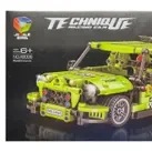 Set de constructie elSales ELS-48006, tip LEGO, Mini Cooper technic, 540 piese, verde