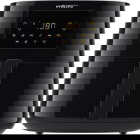 Friteuza cu aer cald / airfryer, Philips HD9270/90, 2000 W, 6.2 litri, 7 programe, timer, tehnologie Rapid Air, functie de mentinere la cald, negru