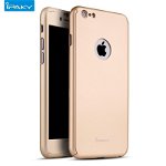 Husa Apple iPhone 7, FullBody Elegance Luxury iPaky Gold , acoperire completa 360 grade cu folie de sticla gratis, iPaky