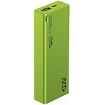 ACC+ Thin 10000 mAh, 1x USB, 2A, Green, Fast Charge, Maxcom