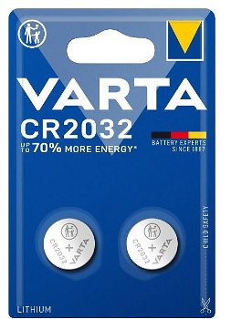 Set 2 baterii Varta CR2032, Lithium