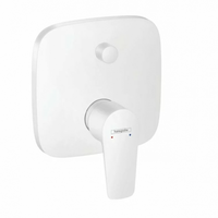 Baterie cada sau dus Hansgrohe Talis E incastrata pentru corp ingropat, alb mat, Hansgrohe Baterie cada sau dus Hansgrohe Talis E incastrata pentru corp ingropat, alb mat, Hansgrohe