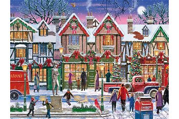 Puzzle Ravensburger - Christmas in the Square, 1.000 piese (15291), Ravensburger