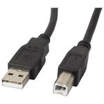 Lanberg cable USB 2.0 AM-BM with ferrite 3m black, LANBERG