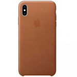 Capac Protectie Spate Apple Din Piele Pentru Iphone Xs Max - Maro, Apple