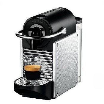 Espressor Nespresso by Delonghi Pixie EN124.S, 1260 w, 19 bar, 0.7L, Negru/Argintiu