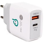 Incarcator Retea Quick Charge 18W USB Type-C PD + USB Quick Charge Alb, Spacer