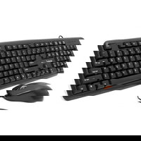 Kit Tastatura + Mouse SPACER SPKB-S6201, layout: US, USB, Negru, SPACER