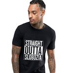 Tricou negru barbati - Straight Outta Slobozia, 2XL
