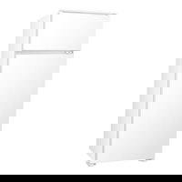 Frigidere Samus Frigider cu doua usi incorporabil 205 L, Clasa energetica E, Termostat reglabil, 4 rafturi sticla, H 145 cm, Alb