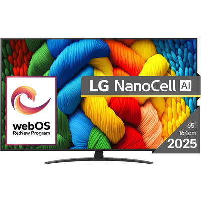 Televizor NanoCell AI 65NANO81A3A 165.1cm 65inch 4K Ultra HD Smart TV Wi-Fi Negru, LG