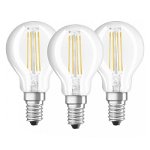 Set Becuri LED Osram Bulb, 4 W, 4000 K, 470 Lumeni, E14, 10000 ore, A++, 3 bucati, OSRAM