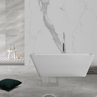 Cada de baie dreptunghiulara freestanding Spatio Harmony, acril alb, 168 x 75 cm, Spatio