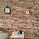 Panouri de perete 3D, model cărămidă, maro, 10 buc., EPS, Casa Practica
